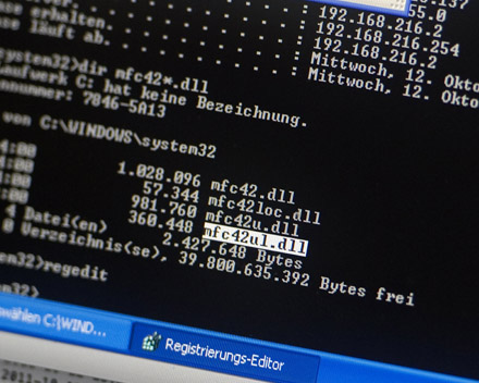 Spoofed bank site on a laptop
